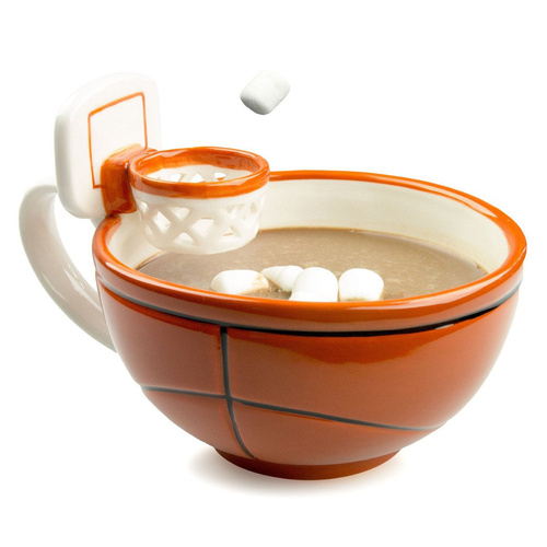 Koszykarski kubek NBA MAX'IS Creations basketball The Mug With A Hoop do kawy napojów dla koszykarza
