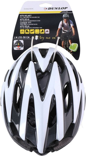 Kask rowerowy MTB Dunlop regulowany black czarny biały damski męski
