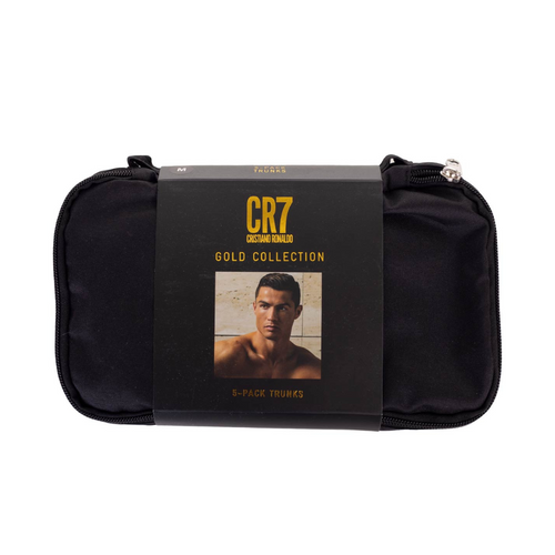 Men's Boxer Shorts CR7 Trunk 5 Pack Giftbox Black Sports Briefs Toiletry bag - 300-8123-49-2900