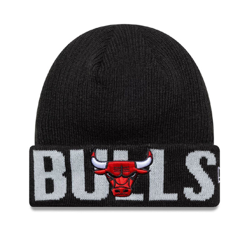 Czapka zimowa New Era NBA Chicago Bulls Wordmark Black Cuff Knit Beanie - 60691260