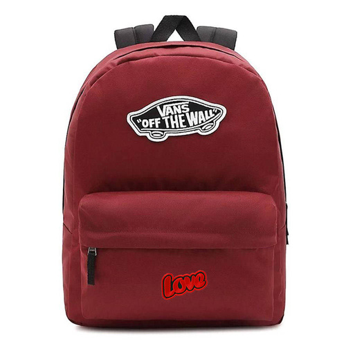 Plecak szkolny młodzieżowy Vans Realm Backpack bordowy Custom Love