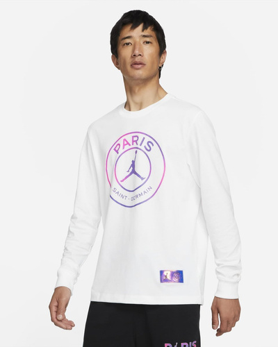 Koszulka męska Air Jordan x PSG Paris Longsleeve biała - CZ0792-100