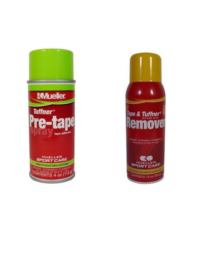 Mueller TUFFNER PRE-TAPE spray 113g + Mueller Tape & Tuffner Remover Spray 400 ml