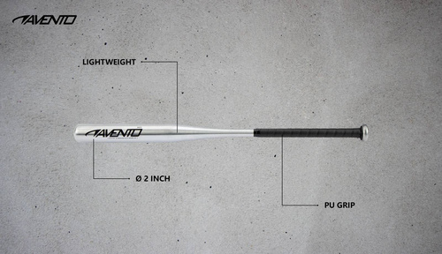 Kij Baseballowy Aluminiowy AVENTO 31 cali 800 g- 47AF-SLV