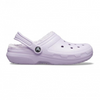 Klapki sandały Crocs Classic Lined Clog Lavender Fioletowe - 203591-50P