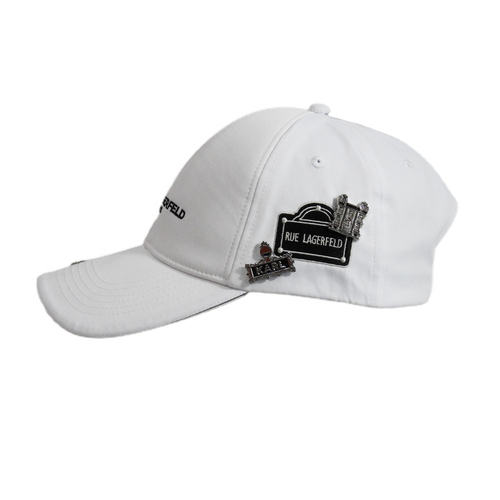 Czapka z daszkiem Karl Lagerfeld Paris Strapback Biała - L5WH7947-wht