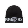 New Era NFL Las Vegas Raiders Wordmark Black Cuff Knit Beanie Hat - 60691248