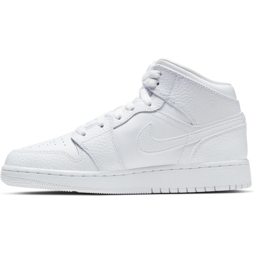 Buty Air Jordan 1 MID GS retro białe - 554725-130