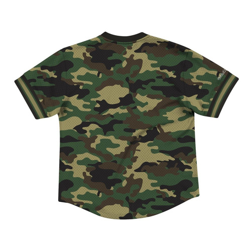 Mitchell & Ness NBA Golden State Warriors Camo Mesh V-Neck T-Shirt