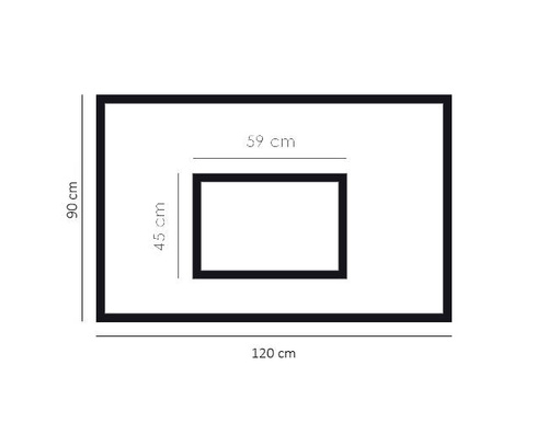 RomiSport 120 x 90 cm Kratownica Basketball Backboard - Kos000035