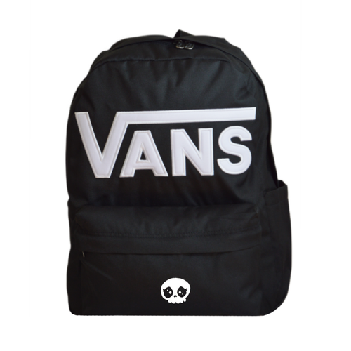 Vans Old Skool Drop V Backpack Black VN000H4ZBLK1 + Custom Small Skull