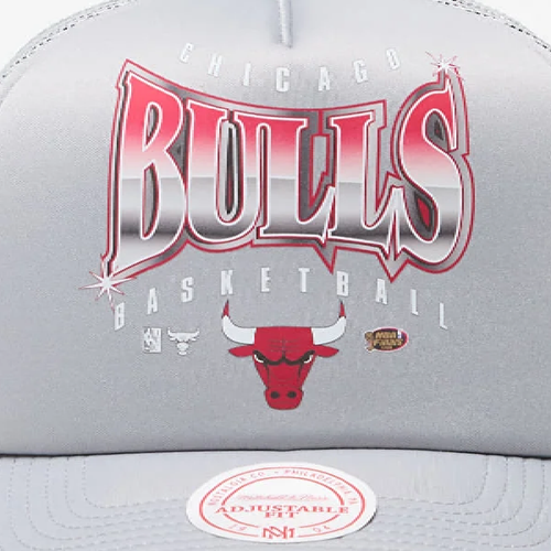 Mitchell & Ness NBA Chicago Bulls Glow Up Trucker Cap Grey - HHSSINTL1436-CBUGREY