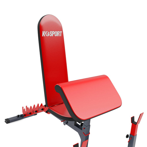 Zestaw stojaki treningowe + regulowana ławka + modlitewnik do siłowni K-SPORT - KSSL103