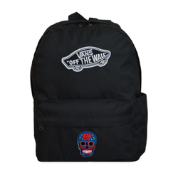 Vans Old Skool Classic Backpack Black VN000H4YBLK1 + Mexican Skull Blue