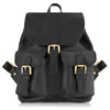 Women's leather backpack Paolo Peruzzi Vintage Black - T-16-BL