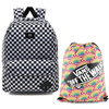 Plecak szkolny Vans Old Skool III kratka czarno biały + Worek na WF