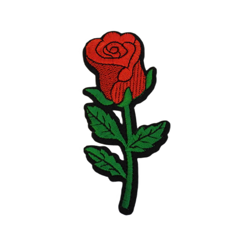 Naszywka Naprasowanka Termo Aplikacja Czerwona Róża Długa