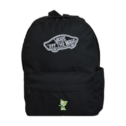 Plecak szkolny miejski Vans Old Skool Classic Backpack Czarny VN000H4YBLK1 + Custom Zielony Kot