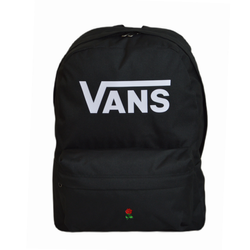 Plecak szkolny miejski Vans Old Skool Print Backpack Black VN000H50BLK1 + Custom Mała Róża