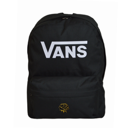 Plecak szkolny miejski Vans Old Skool Print Backpack Black VN000H50BLK1 + Custom Złota Róża