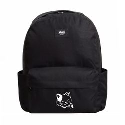 Plecak szkolny młodzieżowy Vans Old Skool Classic Backpack VN000H4WBLK1 + Custom Kot