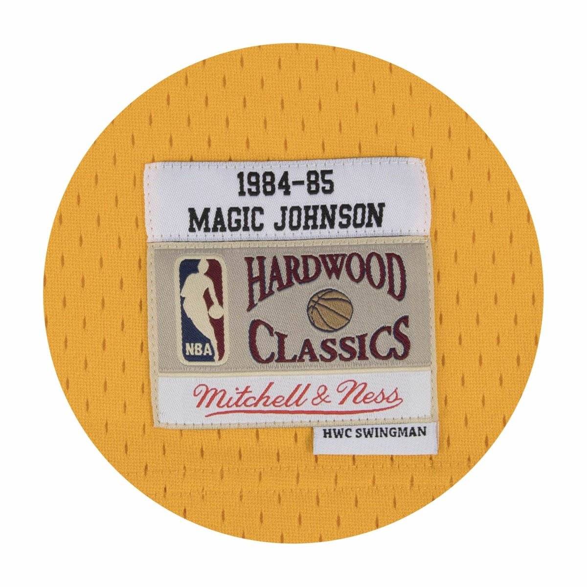 Magic Johnson Los Angeles Lakers 84-85 HWC Swingman Jersey - Yellow -  Throwback