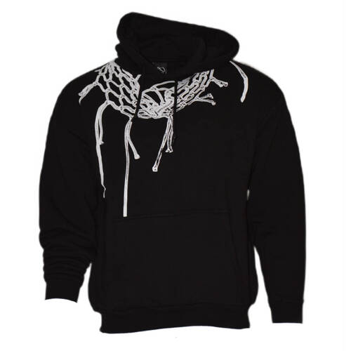 Bluza koszykarska z kapturem basketball K1X Net Hoody Black   - KXM241-013-1