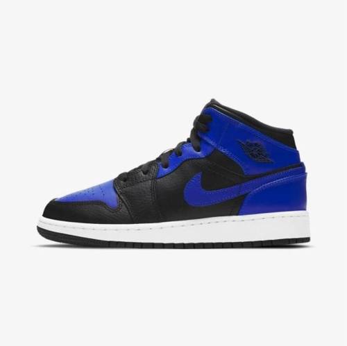 Buty dziecięce Air Jordan 1 Mid Hyper Royal GS - 554725-077