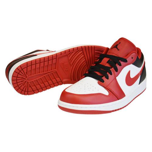 Buty męskie  Air Jordan 1 Low Gym Red and Black - 553558-163