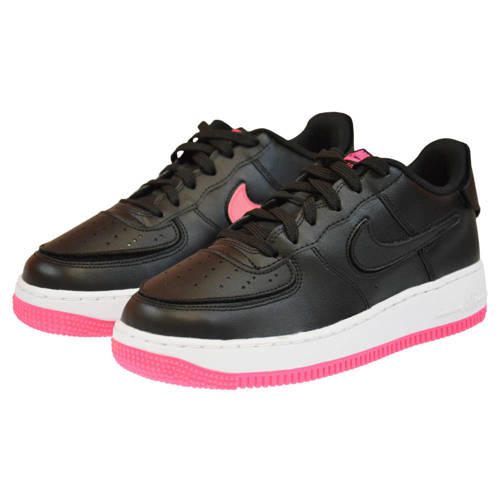 Buty młodzieżowe Nike Air Force 1/1 Hyper Pink GS z wymiennymi Swooshami  - DB4545-005