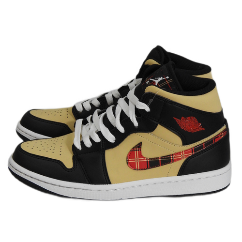 Buty sportowe oryginalne Air Jordan 1 Mid Tartan Swoosh Men's - DZ5329-001