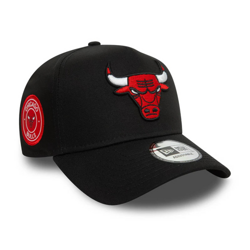 Czapka z daszkiem New Era 9FORTY NBA Chicago Bulls Patch Black E-Frame - 60580707