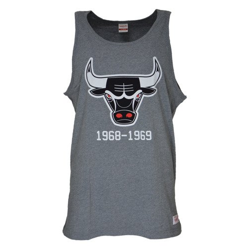 Koszulka koszykarska na ramkach Mitchell & Ness NBA Chicago Bulls Team Logo Tank Top szara