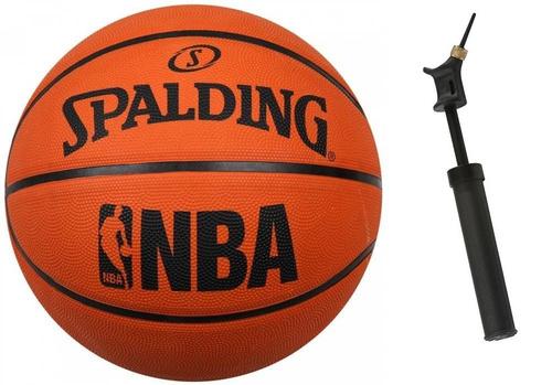 Piłka do koszykówki Spalding NBA Logo outdoor na zewnątrz + Pompka