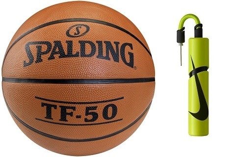 Piłka do koszykówki Spalding TF-50 + Pompka Nike Essential