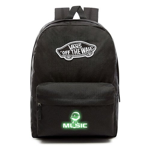 Plecak VANS Realm Backpack szkolny - VN0A3UI6BLK - Custom Lumi - Music świecący w nocy