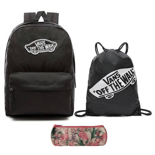 Plecak VANS Realm Backpack szkolny - VN0A3UI6BLK + Worek + Piórnik