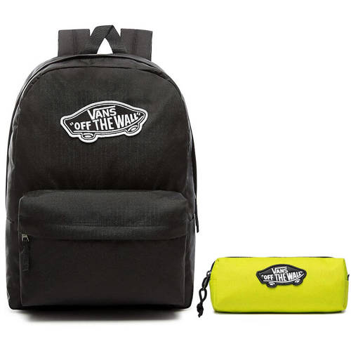 Plecak szkolny VANS Realm Backpack czarny + piórnik saszetka OTW