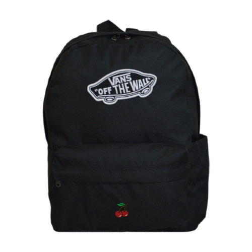 Plecak szkolny miejski Vans Old Skool Classic Backpack Czarny VN000H4YBLK1 + Custom Czerwone Wisienki