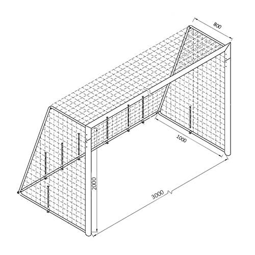 Siatka do bramki Romisport 3x2m piłka nożna ręczna biała - Sia000005