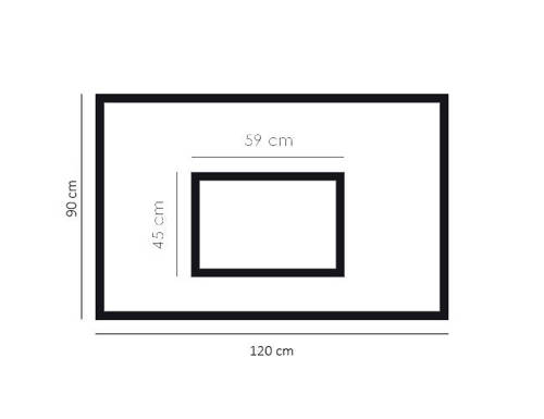 Tablica do koszykówki RomiSport 120 x 90 cm Kratownica - Kos000035