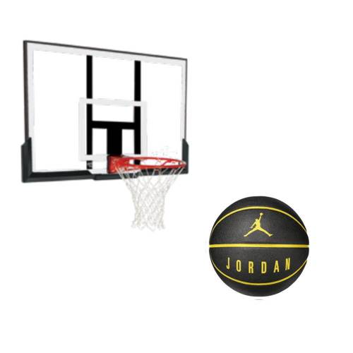Zestaw do koszykówki Tablica Obręcz Spalding NBA Acrilic Combo + Piłka