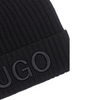 Czapka zimowa beanie Hugo Boss wełniana czarna - 50495778-001