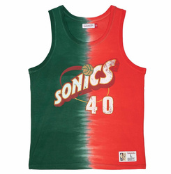 Mitchell & Ness NBA Seattle Supersonics Shawn Kemp Tie Dye Cotton Tank - TTNK3206-SSUYYSKEGNRD