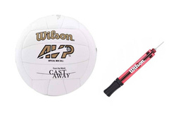Mr Wilson Cast Away Mini Volleyball - WTH4115XDEF + Pump