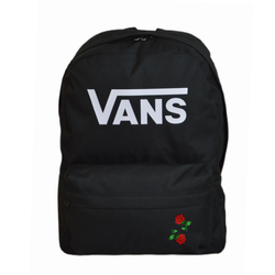Vans Old Skool Print Backpack Black VN000H50BLK1 + Custom Red Roses