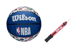 Wilson NBA All Teams Outdoor Basketball - WTB1301XBNBA + Pump