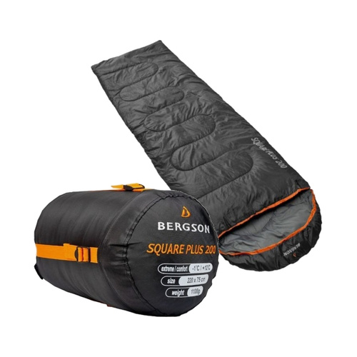 BERGSON SQUARE PLUS 200 Black Tourist Sleeping Bag - BRG00126