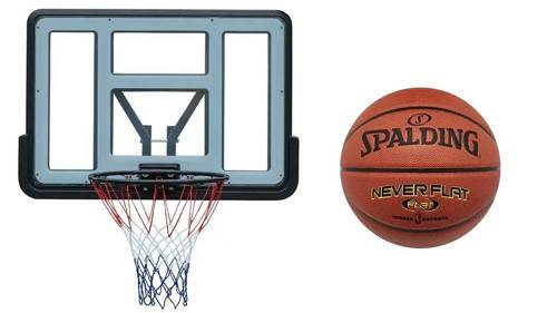 Basketball set Spartan Wall Mounted Backboard + Spalding Basketball