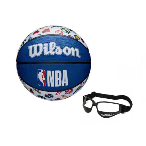 Set of Wilson NBA All Teams Outdoor Basketball + Dribble Specs No Look Basketball Eye Glass Goggles